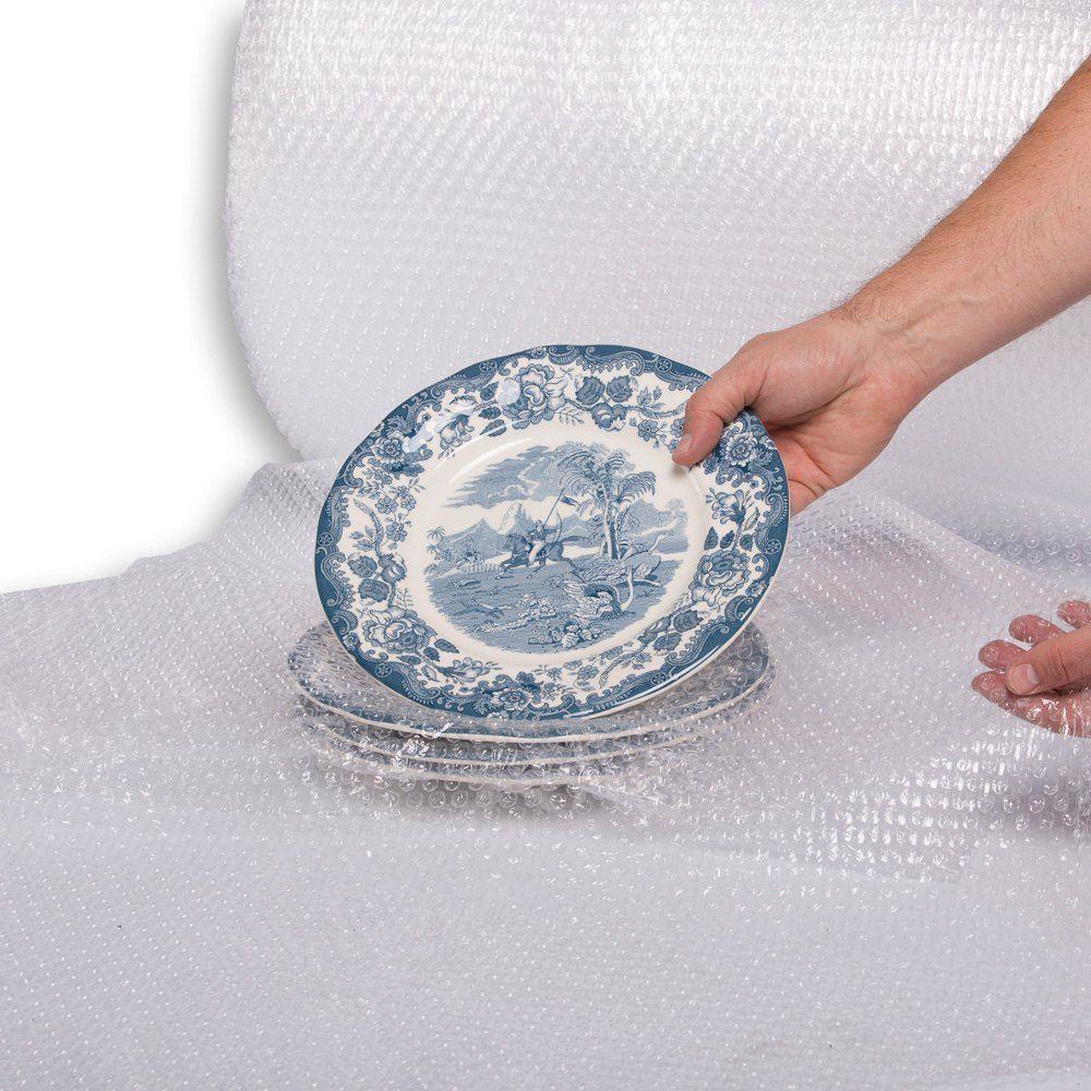Plástico de Burbujas | Rollo: 100 cm x 10 m (10 m2) Rollo de plástico burbuja sin cartón interior, acabado profesional y burbuja pequeña. Perfecto como embalaje de protección para envíos delicados, mudanzas o packaging de productos en mudanza. Aporta amortiguación y seguridad durante el transporte