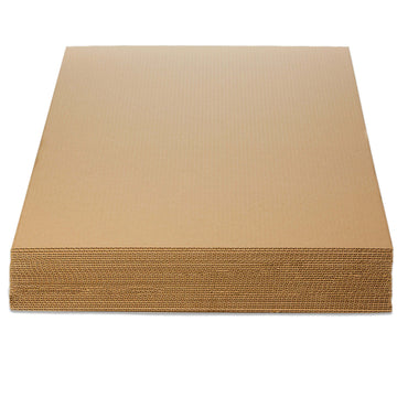 Pack de Planchas de cartón ondulado marrón kraft de gran formato, tamaño 120x80 cm. superficie palet europeo. Perfecta para manualidades escolares, proyectos creativos, protección de superficies o embalaje a medida. Este packaging ecológico está fabricado con cartón reciclado, es resistente y ligero, ideal también para decoración DIY o refuerzos estructurales en cajas de envío.