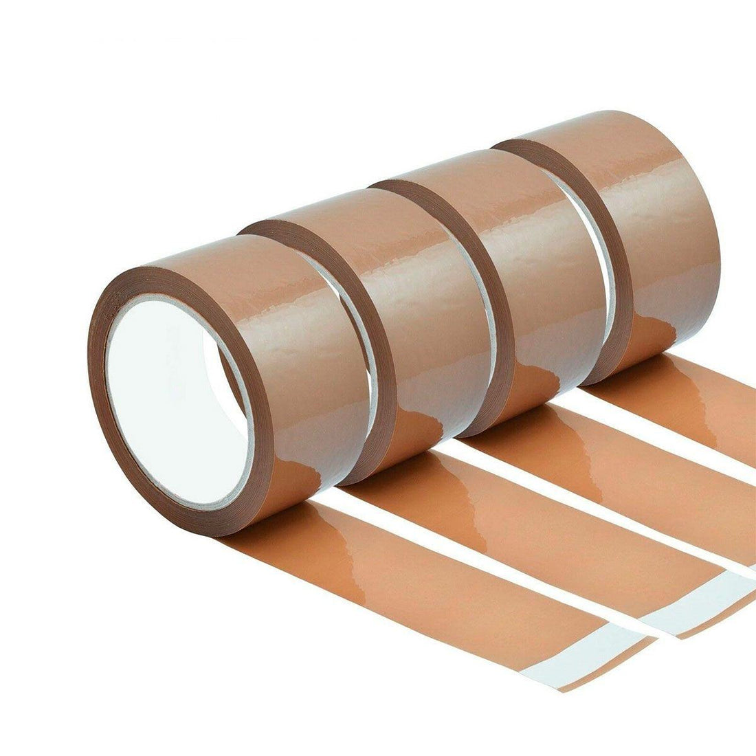 Cinta adhesiva marrón 126 m x 48 mm, precinto de embalar en rollo con adhesivo de alta adherencia para cierre de cajas de cartón.