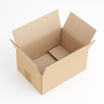 Caja de embalaje resistente y discreta de canal simple, medidas interiores 30x20x10 cm. Packaging ecológico, perfecto para envíos postales anónimos, sin asas, ecommerce, paquetería o almacenaje en casa. Fabricada en cartón reciclado.