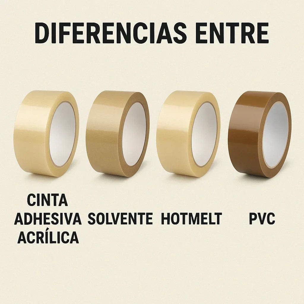 Diferencias Entre Cinta Adhesiva Acrílica, Solvente, Hotmelt y PVC