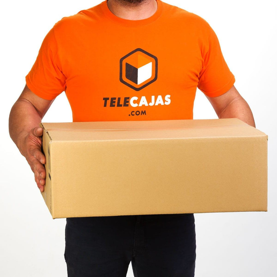 TELECAJAS | 55x40x20 cm | Cajas de Cartón Robustas Rectangulares | Tamaño Maleta de Cabina Avión | Pack de 10 - TELECAJAS