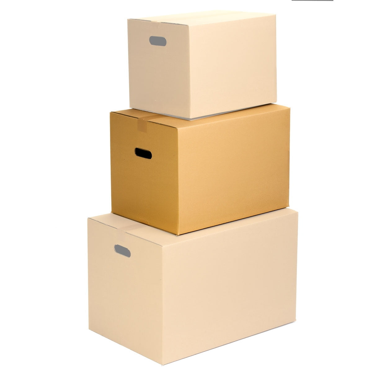 TELECAJAS | 50x35x35 cm | Caja Robusta de Cartón Mediana para Mudanza con Asas - Ideal Disco Vinilo | Pack de 10 cajas