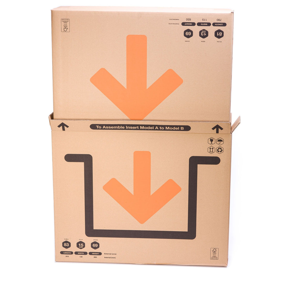 TELECAJAS | Caja Cuadros Grandes Telescópica y Robusta: Televisores Planos, TV | Hasta 55' pulgadas | Pack de 3 cajas - TELECAJAS