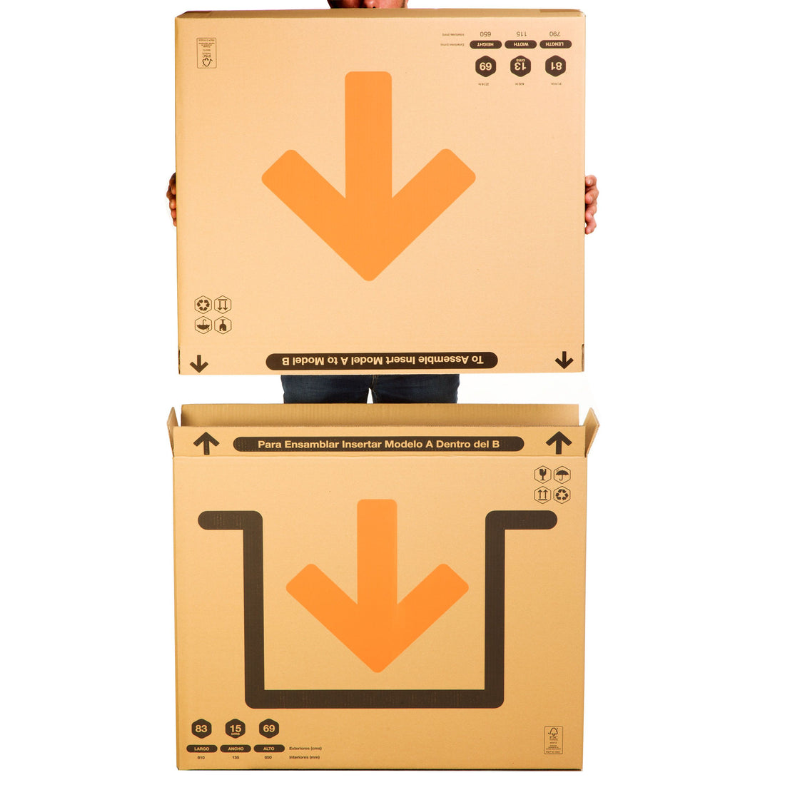 Caja Cuadros Grandes y televisores planos