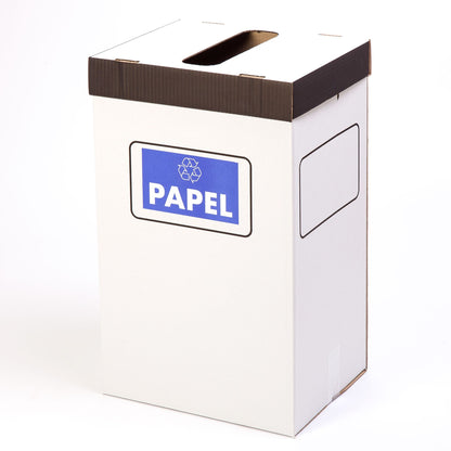 TELECAJAS | Caja Papelera (41x32,5x69 cms) con Tapa Superior Automontable | Pack de 5 - TELECAJAS