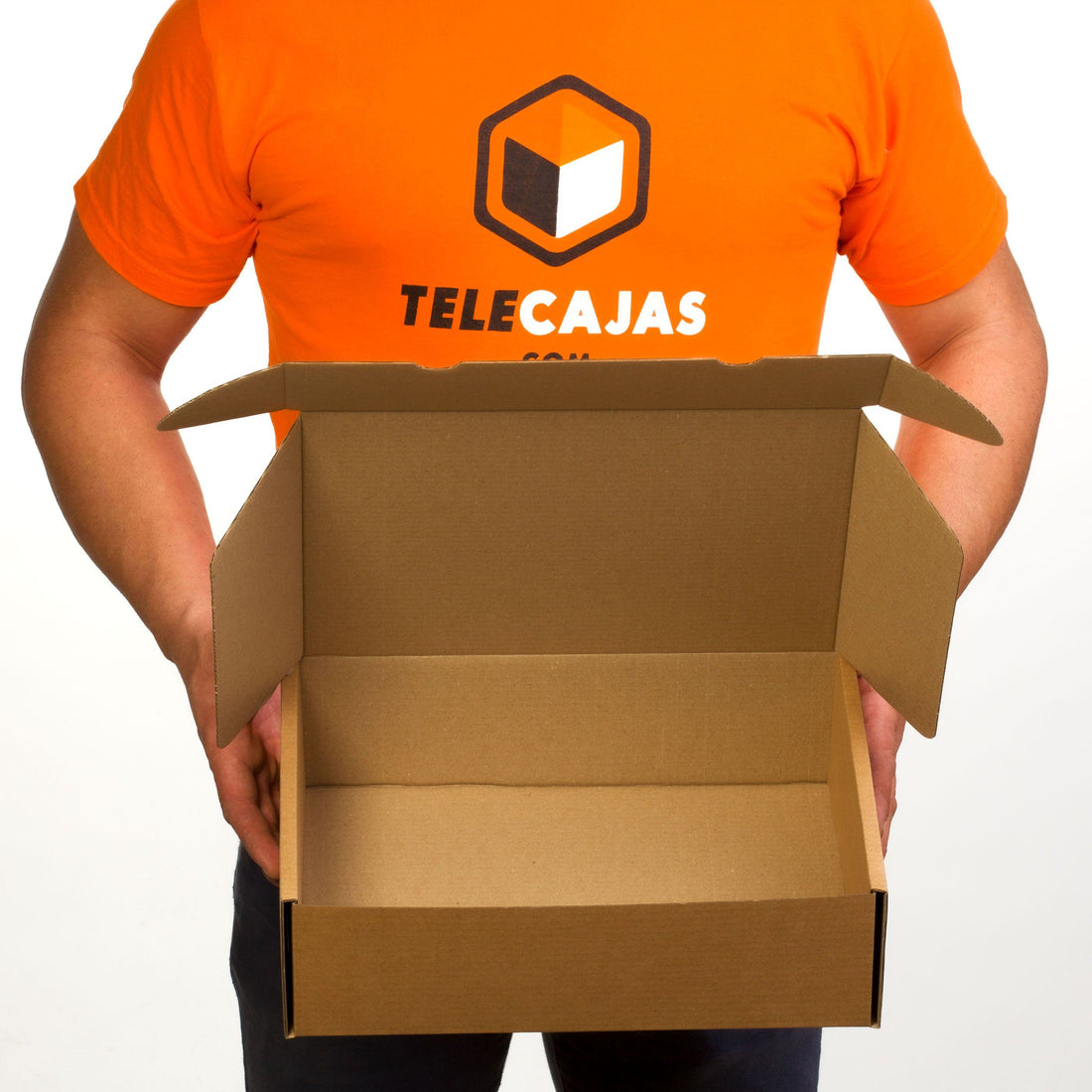 TELECAJAS | 35x25x10 cm | Caja Postal Automontable Cartón Robusto | Pack de 25 cajas - TELECAJAS