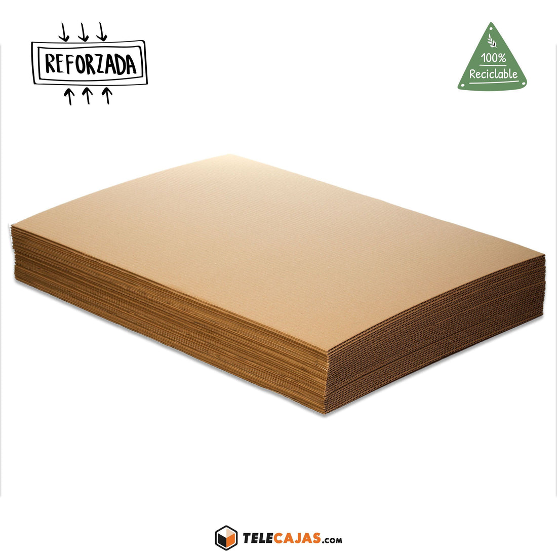 TELECAJAS | Planchas de Cartón Manualidades | Din A1 : 84,1 x 59,4 cms - Grosor: 5mm - Color: Kraft Marrón | Pack de 25 - TELECAJAS