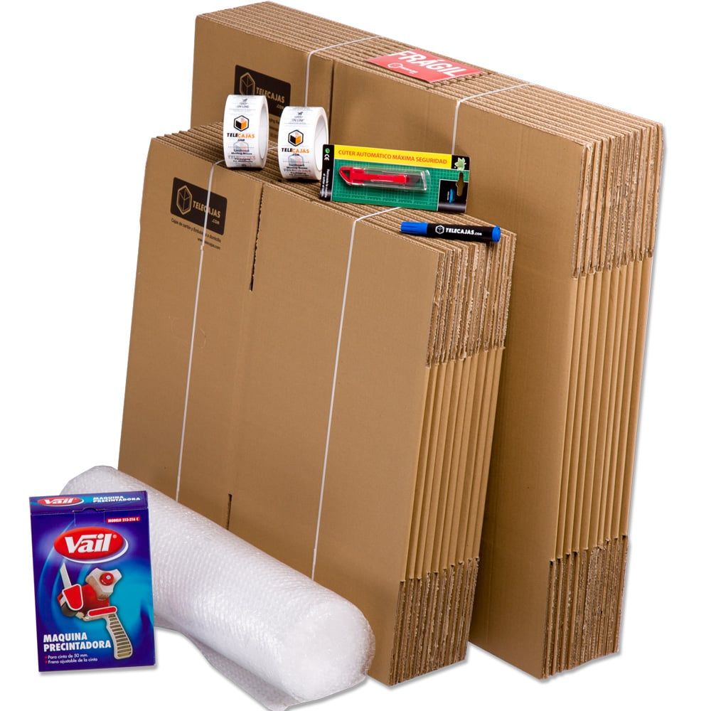 TELEBOXES | Single Moving Pack - Single or Student Apartment Apartment (1 room) | Includes boxes and all necessary packaging