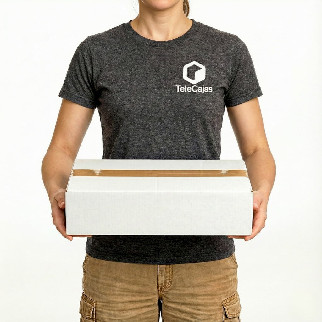 Caja 60x12x12 cm Larga de Cartón Blanca | Embalaje resistente para objetos Alargados como chacinas, tubo, planos, lamparas, figuras, teclados, etc