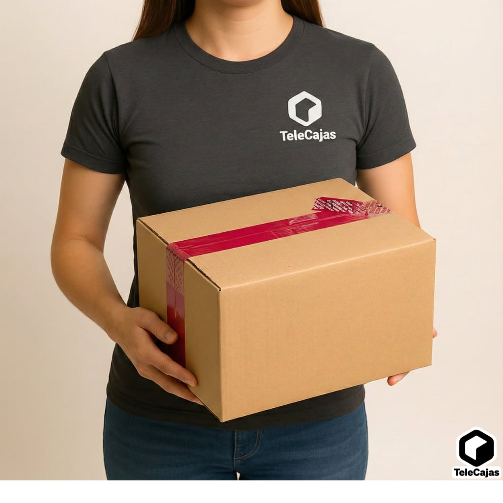 Cinta adhesiva de seguridad inviolable de color rojo, con mensaje de apertura “OPENED/VOID”, diseñada para sellar cajas y evidenciar manipulaciones.