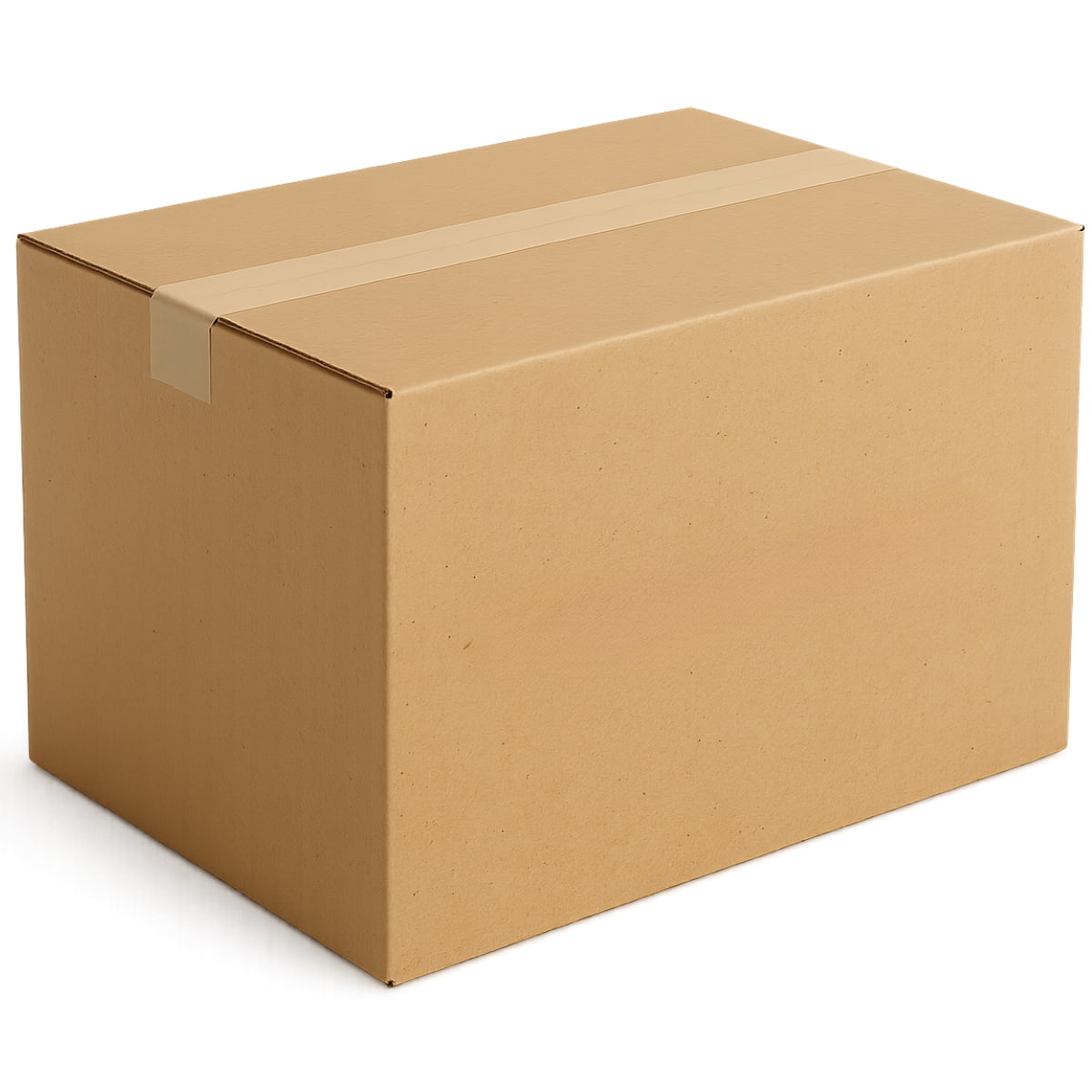 Kit de mudanza TeleCajas que incluye una caja de cartón de 60x40x40 cm y un rollo de cinta de embalar. Ideal para empaquetar objetos de tamaño mediano