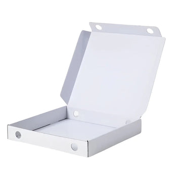 Caja para Tortillas de Patatas, Empanadas, Pizza gruesa 23x23x5 cm (mediana) | Color Blanca Interior y Exterior