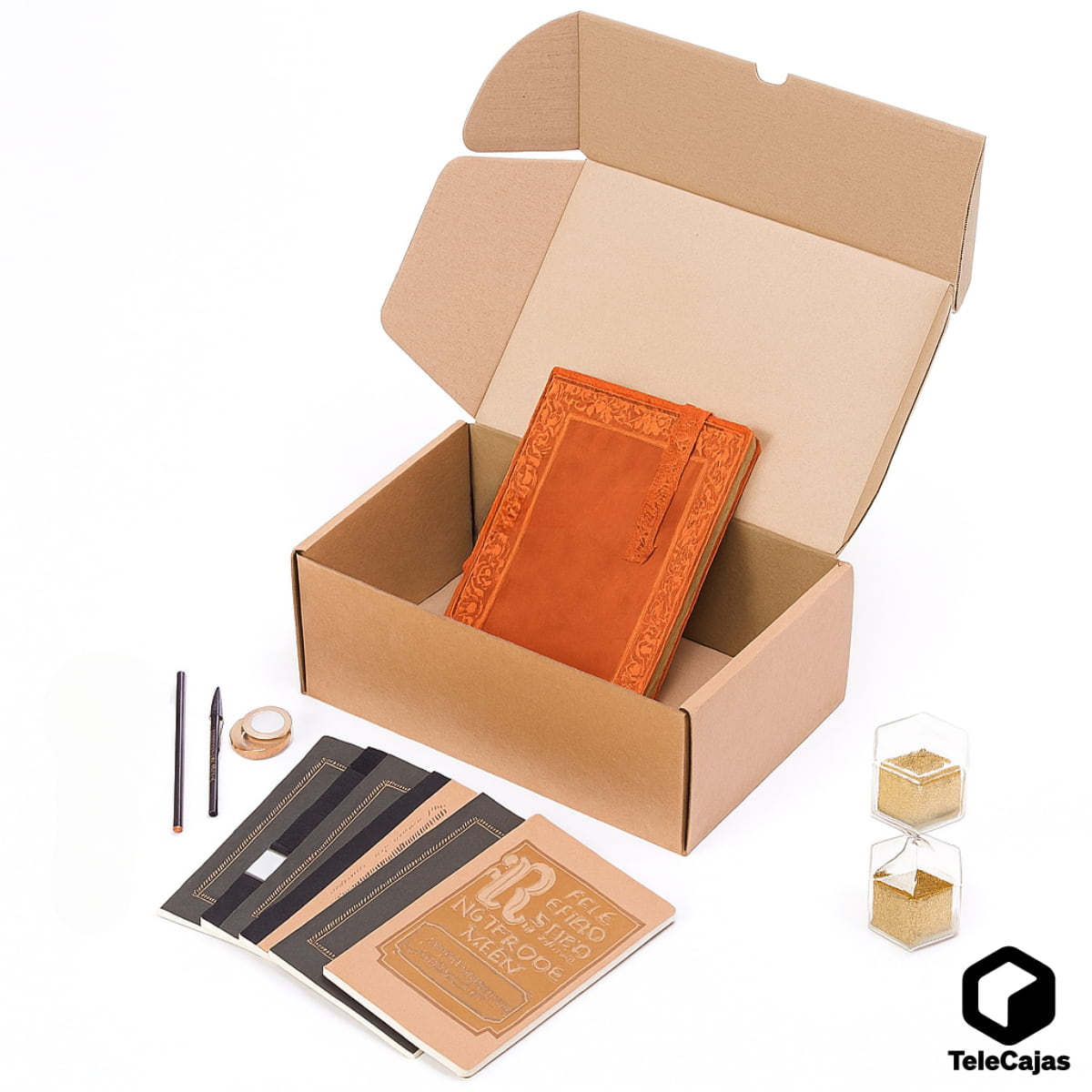 Cajas postales troqueladas automontables con tapa y solapas autocierre telecajas 