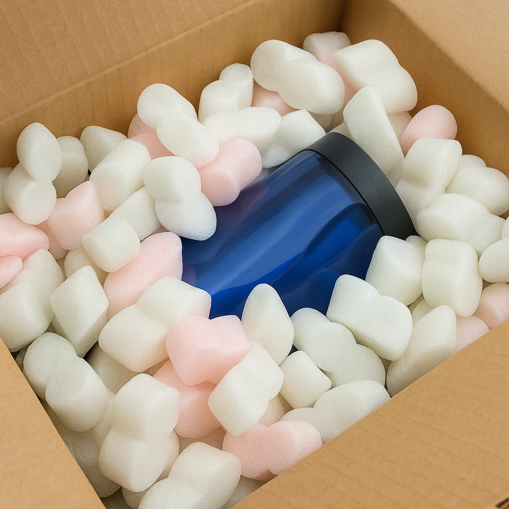 Este relleno para embalaje es reutilizable y ofrece gran absorción de impactos. Ideal para packaging profesional y envíos ecommerce delicados.