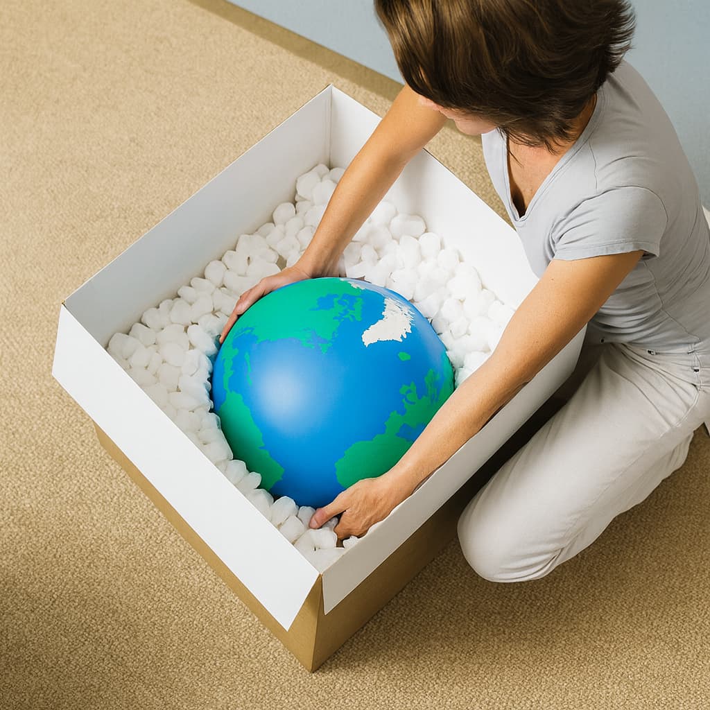 Este relleno para embalaje es reutilizable y ofrece gran absorción de impactos. Ideal para packaging profesional y envíos ecommerce delicados.