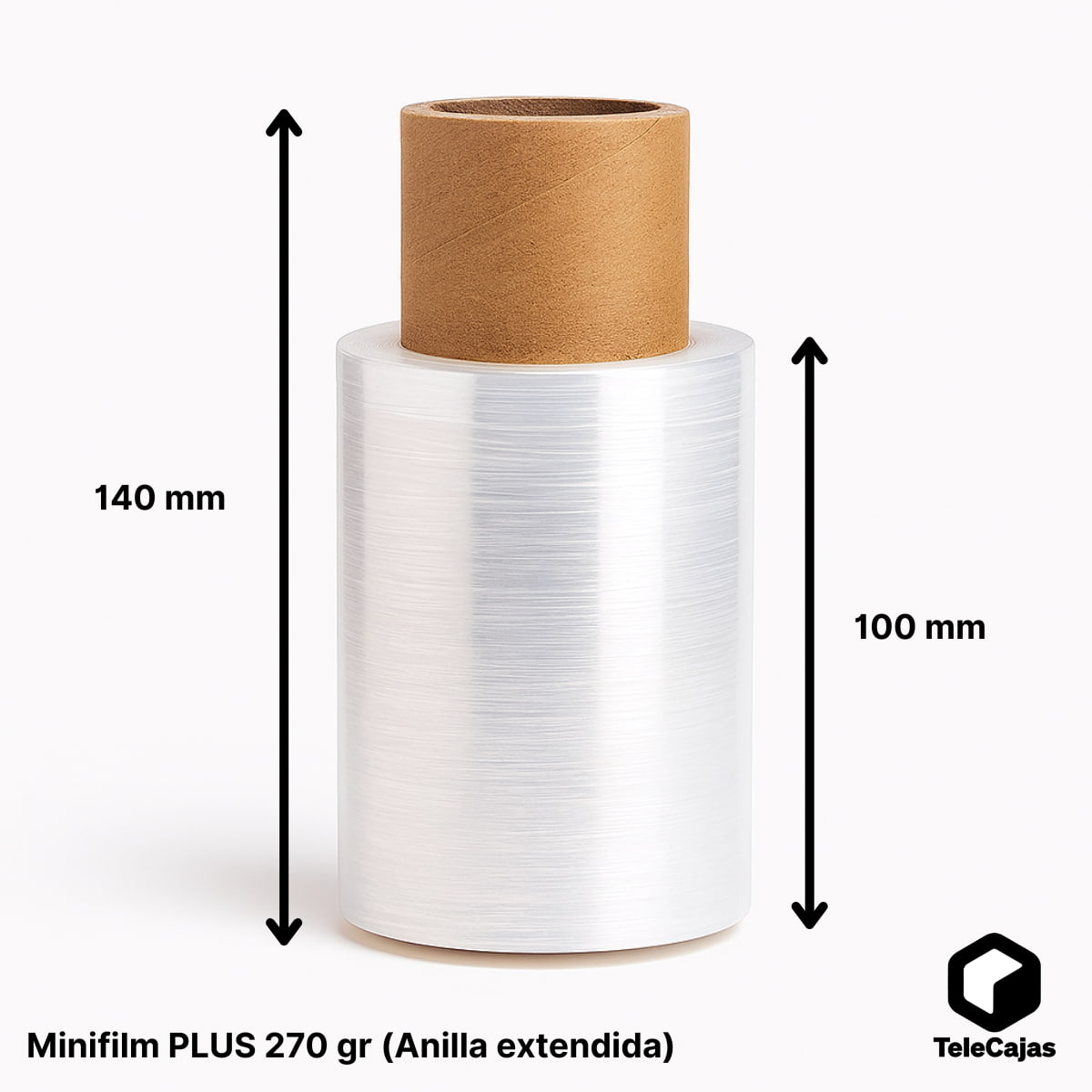 MiniFilm Plus estirable transparente con anilla larga, perfecto para embalar productos pequeños, agrupar objetos o evitar desplazamientos en envíos. Este film manual es una alternativa versátil y ecológica al plástico convencional, ideal para packaging de ecommerce, mudanzas o protección logística. Su formato compacto lo hace práctico para talleres, oficinas o uso doméstico.