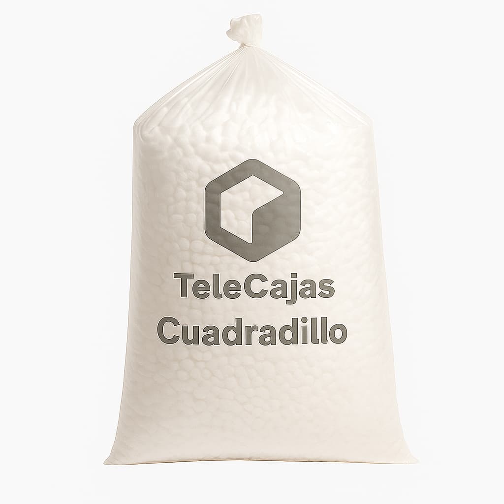 Bolsa Grande de Chips de Relleno en forma de Dados o Tacos. Saco de 333 Litros. Proteja sus productos durante el envío
