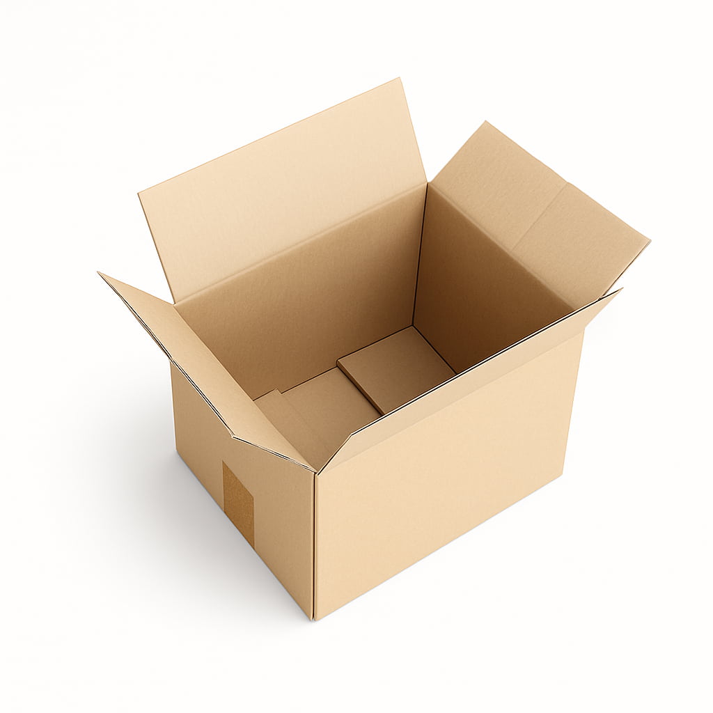 Caja 20x15x15 cm de Cartón Marrón de Solapas | Para Envíos Postales. Sin Asas