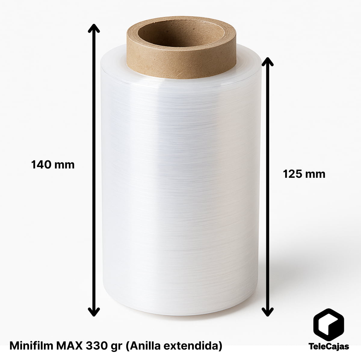 MiniFilm Estirable Transparente | Film de Embalaje para Retractilar y Envolver Productos | Ideal para Protección, Logística y Mudanzas | Resistente y Fácil de Usar