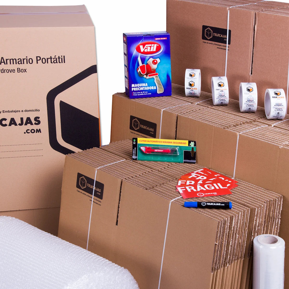 TELEBOXES | SuperFamiliar Moving Pack - Large Family Housing (4+ rooms) | Includes boxes and all necessary packaging