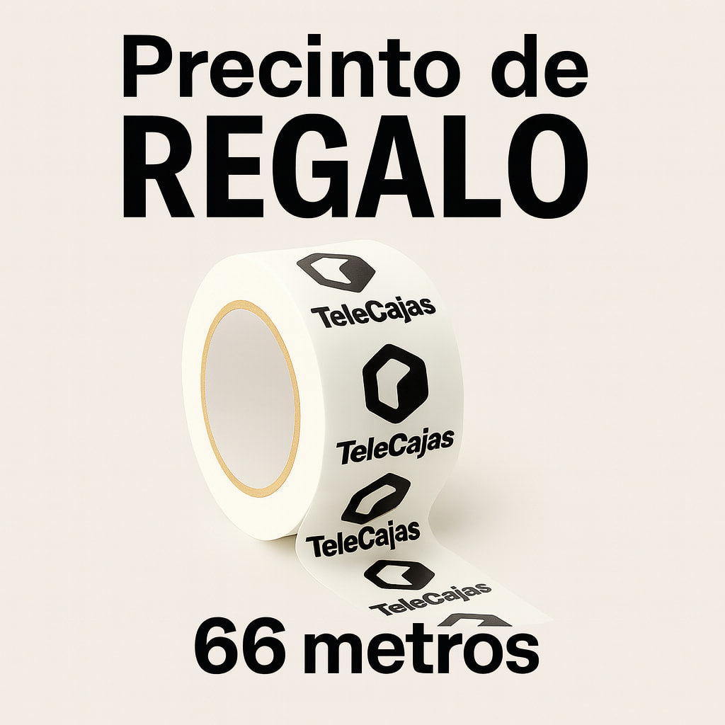 Cinta adhesiva de regalo, para el cierre de las cajas en tu mudanzas, envíos ecommerce o almacenaje de ropa, libros y objetos. 