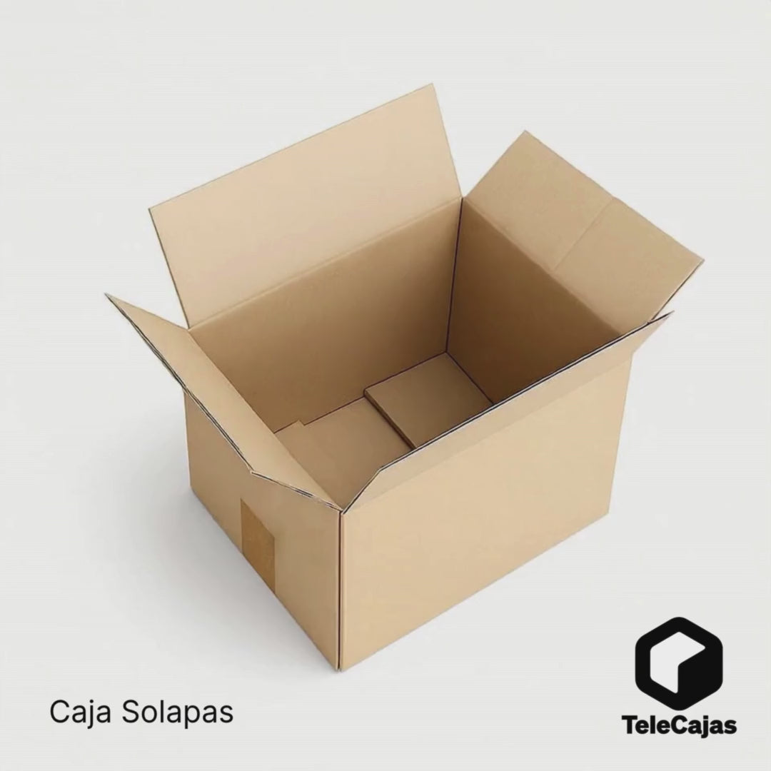 360º Caja de embalaje resistente de canal simple, ideal para envíos online o almacenaje. Diseño funcional con indicación de medida de largo. Perfecta para ecommerce que buscan packaging ecológico, práctico y reutilizable.