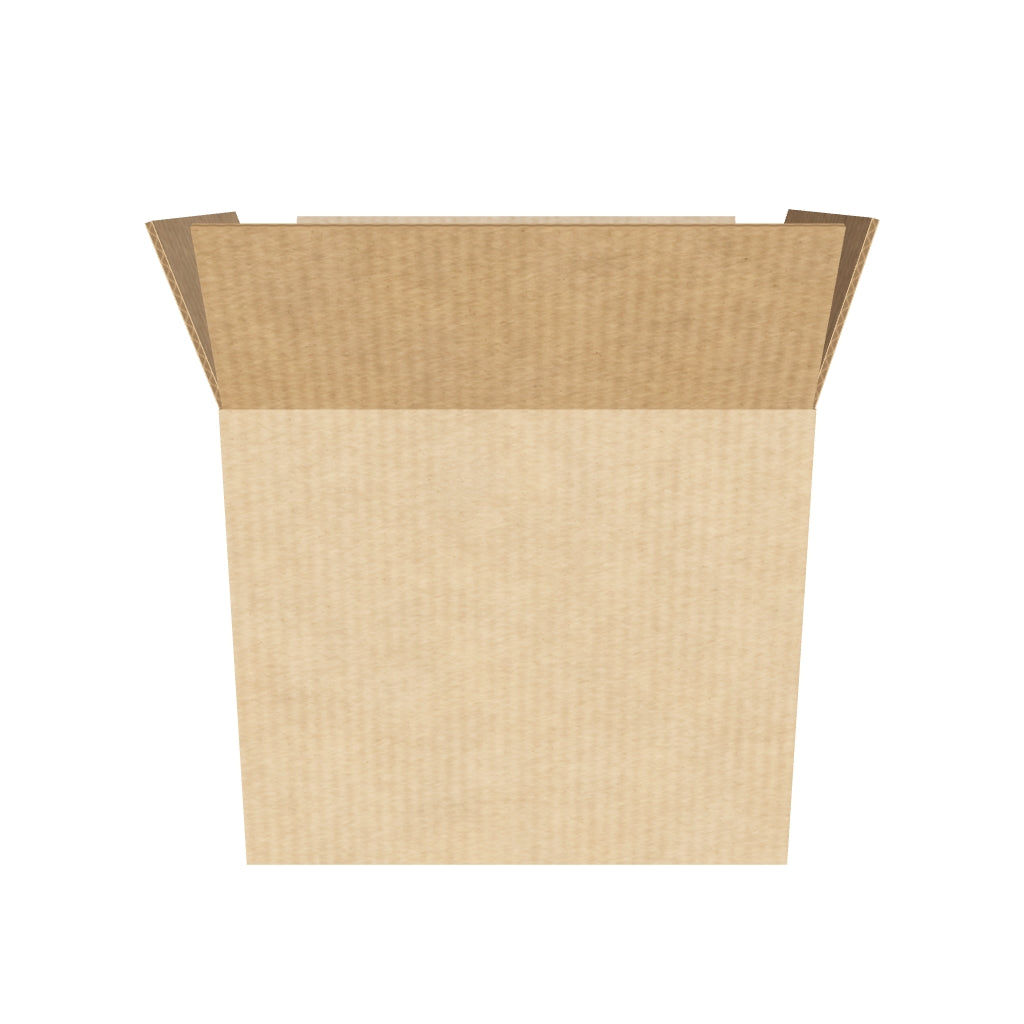 Caja de cartón marrón para envíos 30x20x26 cm en 3D