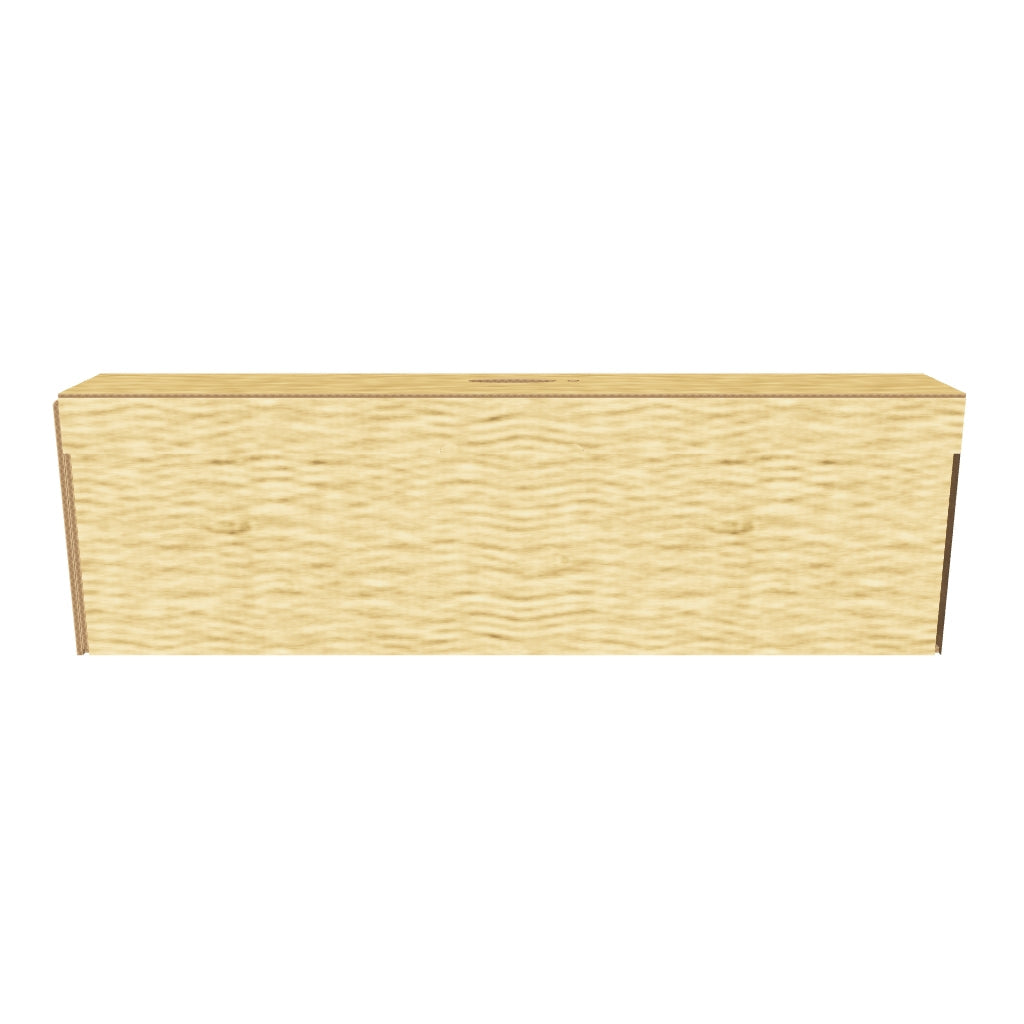 Caja jamón efecto madera 89x13x27 cm en 3D
