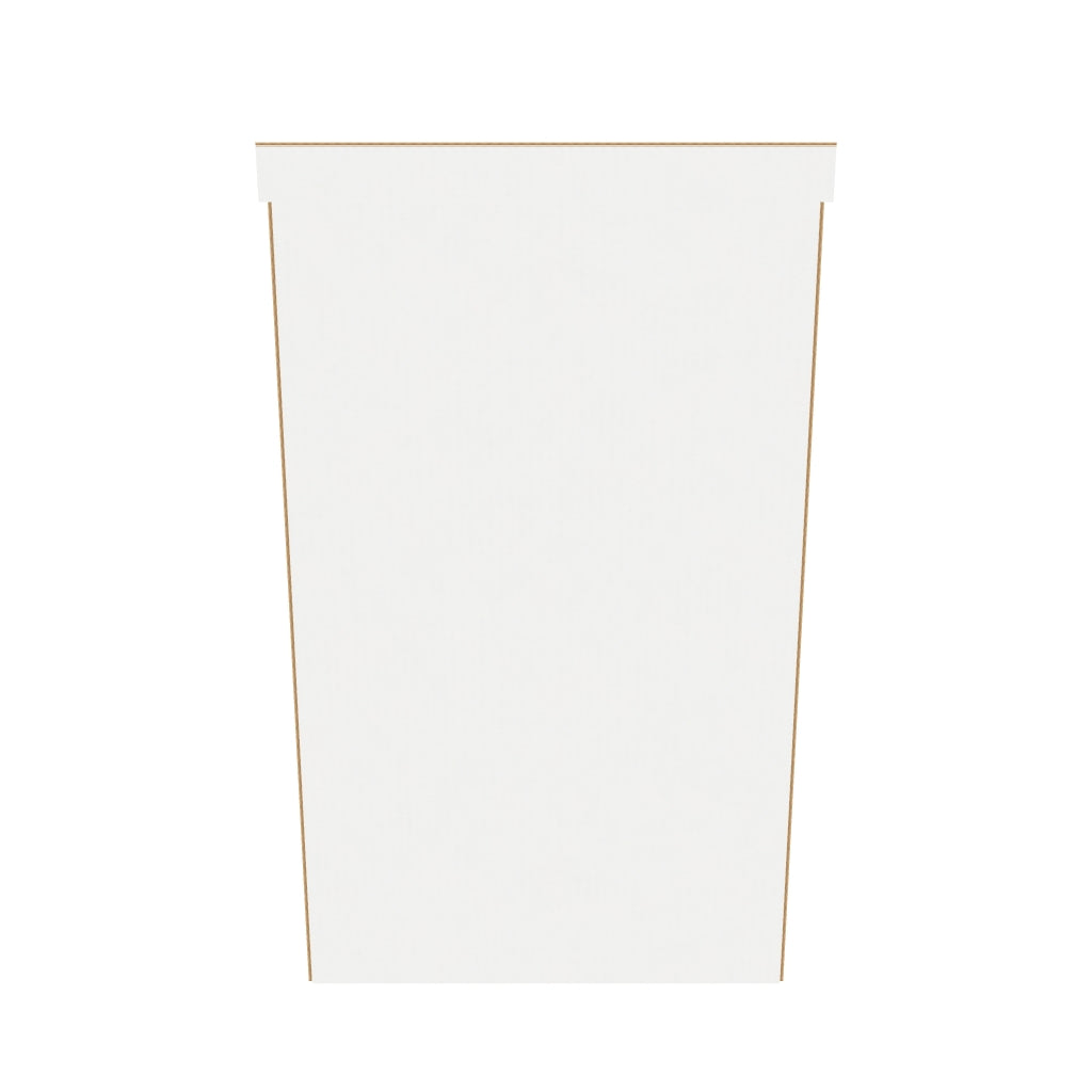 Papelera anónima blanca 41x32,5x69 cm en 3D