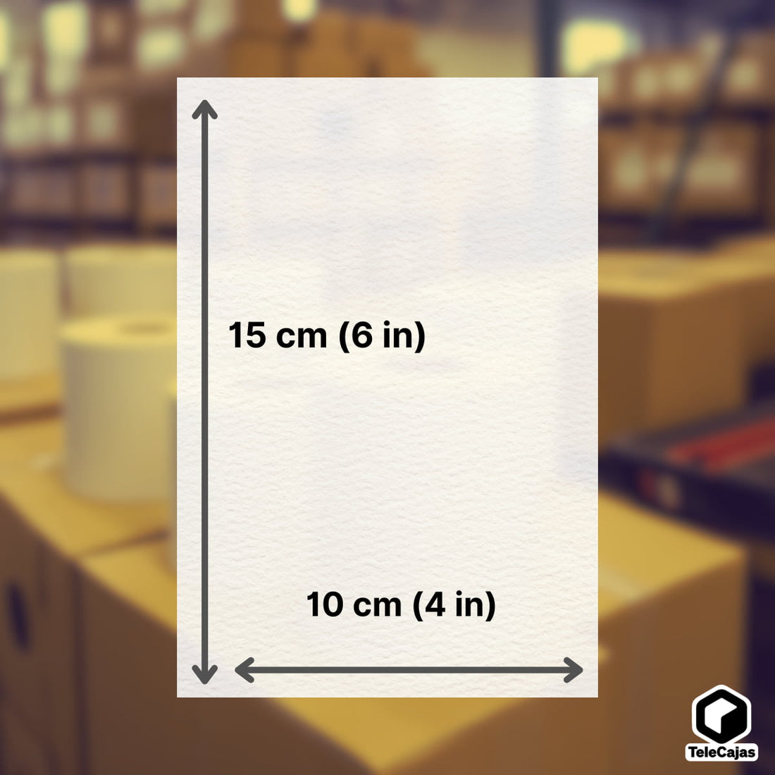 Etiquetas térmicas adhesivas 10x15 cm en rollo, pack de 1000, ideales para envíos de paquetes en mensajerías y agencias de transporte
