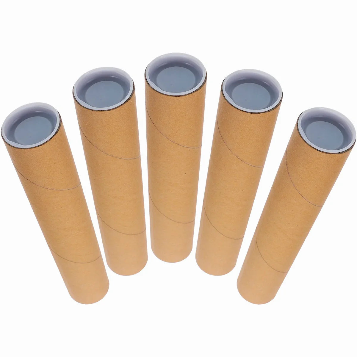 7 x 100 cm cardboard tubes, for canvases and long roll-up products. | Brown. Includes lids